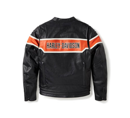 Men's Harley-Davidson Leather Motorcycle Jacket – Midweight Cowhide Biker Riding Jacket