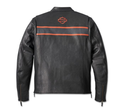 Men's Harley-Davidson Leather Motorcycle Jacket – Genuine Cowhide Biker Riding Jacket