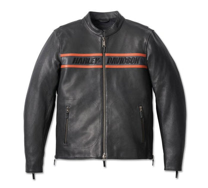Men's Harley-Davidson Leather Motorcycle Jacket – Genuine Cowhide Biker Riding Jacket
