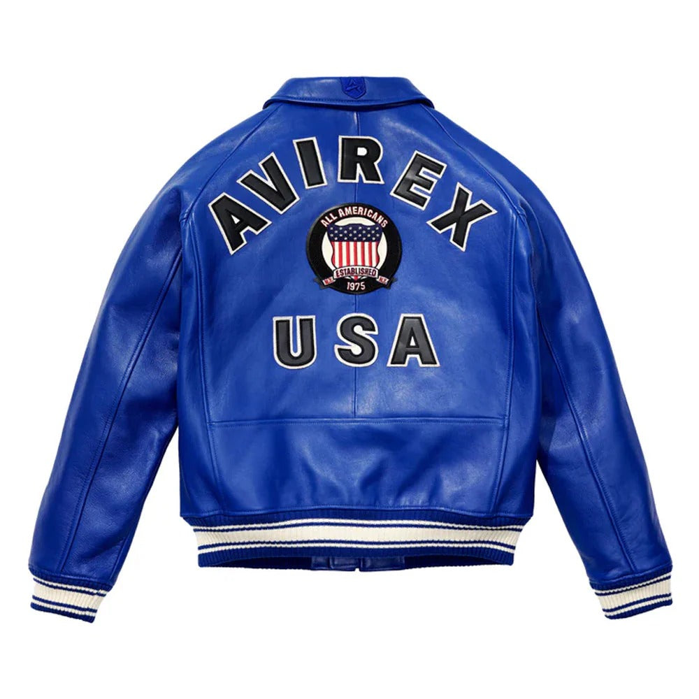 Men's Avirex Icon Leather Bomber Jacket – American Heritage Edition