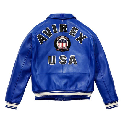 Men's Avirex Icon Leather Bomber Jacket – American Heritage Style