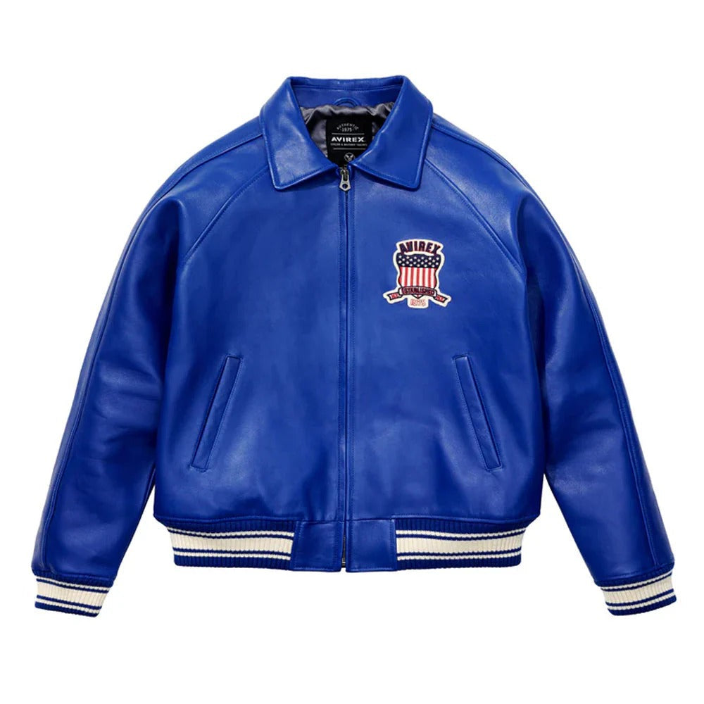 Men's Avirex Icon Leather Bomber Jacket – American Heritage Edition