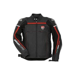 DUCATI Biker Motorbike Motorcycle Racing Leather Jacket - Image 1