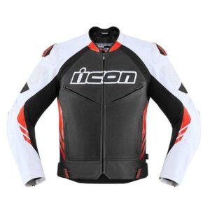 Icon Hyper Sport 2 Prime Black Motorbike Racing Leather Jacket - Image 1