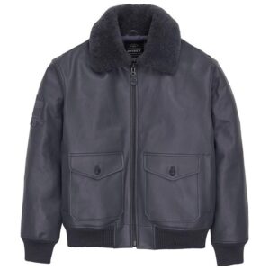 Trendy Avirex G-1 Flight with Shearling Collar Bomber Leather Jacket - Image 4