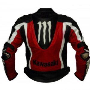 Premium Handmade Ninja Motorbike Red Black Leather Racing Jacket - Image 2