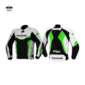 Kawasaki Ninja Men’s Motorcycle Motorbike Racing Biker Leather Jacket - Image 1