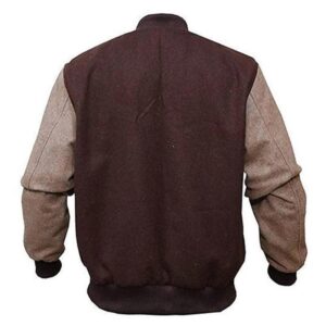 Brown Varsity Bomber Jacket - Image 2