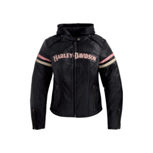 Harley Davidson Triple Vent Genuine Black Motorcycle Leather Jacket - Image 1