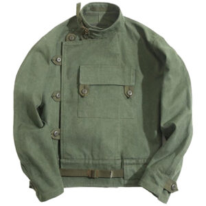 Swedish Vintage Style Bomber Premium Cotton Motorcycle Jacket - Image 3