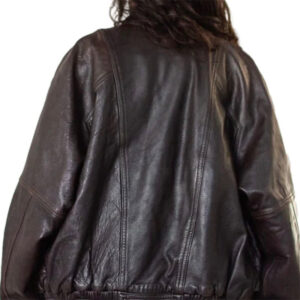 Trendy Brown Oversized Sheepskin Brown Versatile Leather Jacket - Image 2