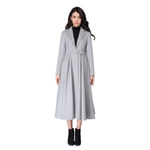 Long Retro Princess Wool Stylish Fit _ Flare Winter Coat - Image 1