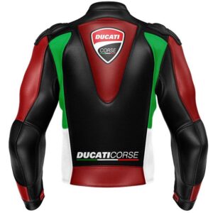 Ducati Corse Motorbike Racing Leather Jacket - Image 2