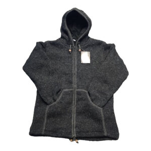 Handmade Fleece Lined Winter Unisex Natural Wool Blend Winter Coat & Jacket - Image 3