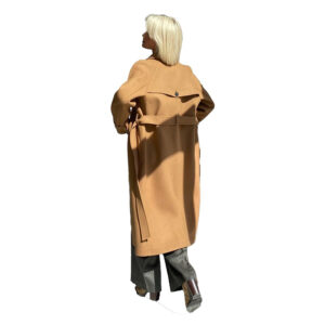 Women’s Camel Wool Trench Coat  Long Warm winter Coat - Image 3