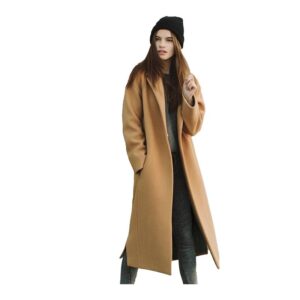 Fashionable Handmade Winter Camel Coat - Image 1