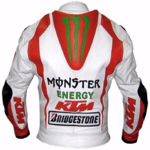 White KTM Motorbike Racing Leather Jacket - Image 2