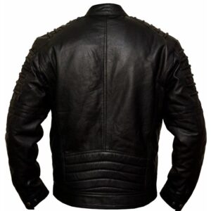 Handmade Black Motorcycle High-Quality Biker Racing Sheep Leather Jacket - Image 2