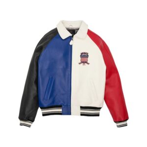 Iconic Avirex Military Stylish Varsity Bomber Leather Jacket - Image 1