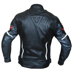 Premium Quality MV Agusta Motorbike Black Racing Leather Jacket - Image 2