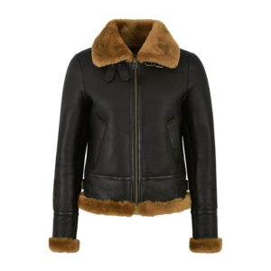 Women’s Warm and Stylish RAF B3 Aviator with sheepskin leather Jacket - Image 1