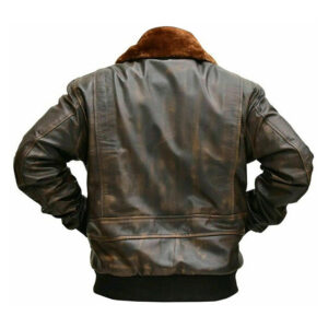 Air force Distressed Brown G1 Aviator A2 Bomber Leather Stylish Front Zipper  Genuine Leather Jacket - Image 3