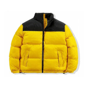 Men Puffer Jackets High-Quality Unisex Waterproof Yellow Puffer And Bomber Winter Jacket - Image 1