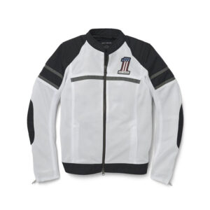 Harley-Davidson Laurel Court Mesh Riding Stylish White Motorcycle Apparel Jacket - Image 1