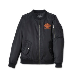 Harley-Davidson 120th Anniversary Black Bomber Premium lightweight Nylon Jacket - Image 1