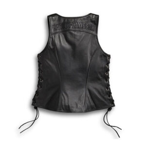 Harley Davidson Seductive Avenue Stylish Motorcycle Leather Vest - Image 2