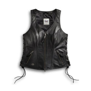 Harley Davidson Seductive Avenue Stylish Motorcycle Leather Vest - Image 1