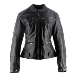 Handmade Women_s Helston’s Viper Black Motorcycle Jacket - Image 1