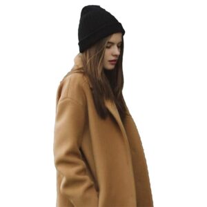 Fashionable Handmade Winter Camel Coat - Image 2