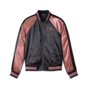 Harley-Davidson Classic Bar Shield Retro High-Quality Satin Varsity motorcycle  Bomber Jacket - Image 1