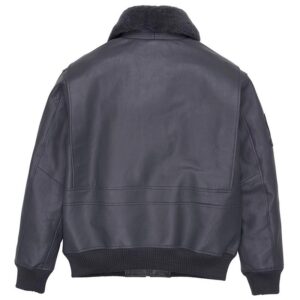 Trendy Avirex G-1 Flight with Shearling Collar Bomber Leather Jacket - Image 3