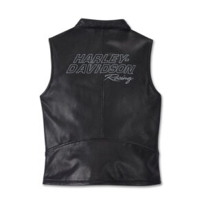 Harley Davidson Factory Perforated Vest  Stylish Airflow Biker Vest Leather - Image 2