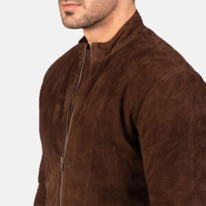 Dark Brown Suede Jacket - Image 2