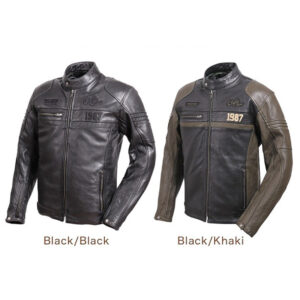 Men Premium Degner Motorcycle Riding Leather Jacket - Image 4