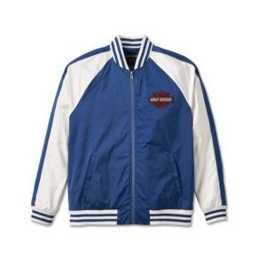 Harley Davidson Retro Style Club Crew Varsity Jacket - Image 1