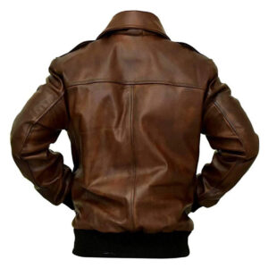 Lambskin A2 Military Bomber Jacket - Image 2