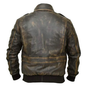 Lambskin A2 Military Bomber Jacket - Image 9