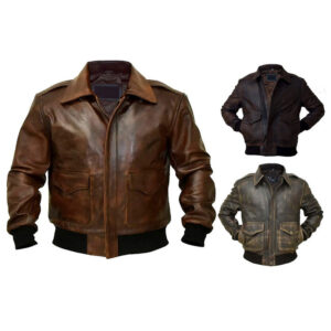 Lambskin A2 Military Bomber Jacket - Image 10