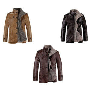 Handmade Winter Real Leather Warm Jacket - Image 4