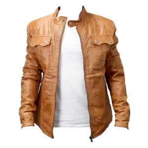 Brown Sheep Skin Fashion Leather Jacket - Image 1