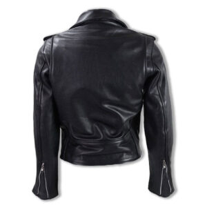 Black Lambskin Genuine Leather Jacket - Image 3