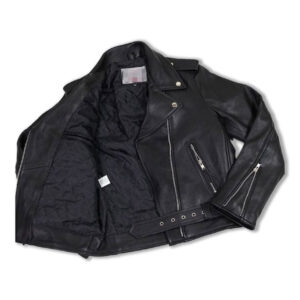 Black Lambskin Genuine Leather Jacket - Image 4