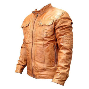 Brown Sheep Skin Fashion Leather Jacket - Image 4