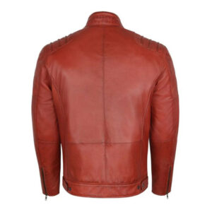 Real Cowhide Slim Fit Outdoor Motorbike Fashionable Leather Jacket & Coat - Image 3