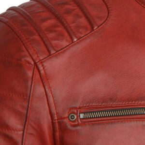 Real Cowhide Slim Fit Outdoor Motorbike Fashionable Leather Jacket & Coat - Image 4