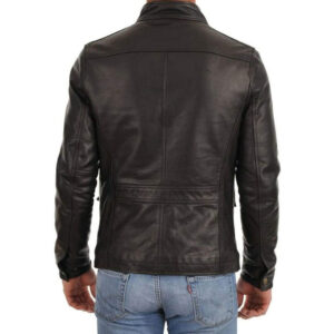 Black Lambskin Fashion Leather Jacket - Image 2